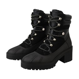 black chunky biker boots £49.99