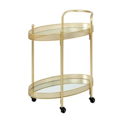 Jungle GoldTrolleyWithMirroredShelves £149.99