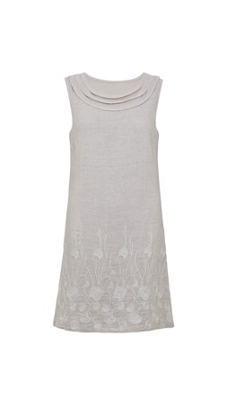 TK Maxx - cream linen dress with floral detail &pound;29.99 (RRP &pound;XX)