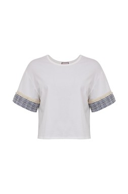 TK Maxx - Women - white top with sleeves details &pound;14.99 (RRP &pound;33.00)