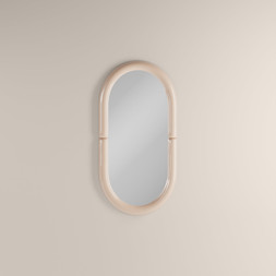 Morris Oval Full Length Mirror, 150 x 77 cm | High Gloss Nude