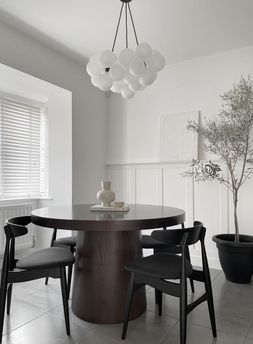 Malmros Dining Chair, Black Fabric