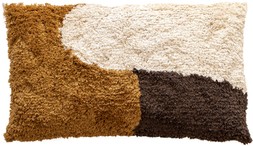 Theodora Tufted Rectangular Cushion, Brown & Black