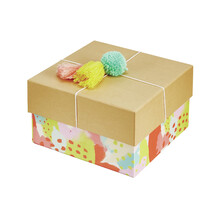 Bright Colour Pom Pom Present Box