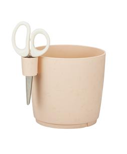 Pink Vase With Scissors