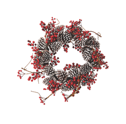 white cones and berry large wreath