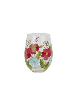 Homesense - red & blue painted glass &pound;3.99 (RRP &pound;15.00)