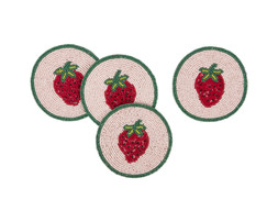 Homesense strawberries beaded coasters set £9.99 (RRP £)
