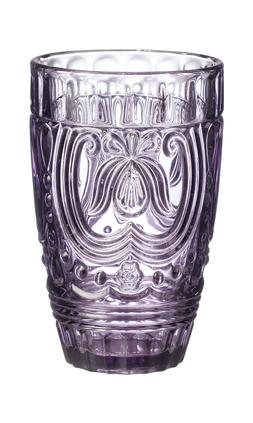 Purple Patterned Glass Vase