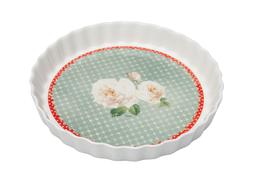 Red & White Rose Patterned Dish