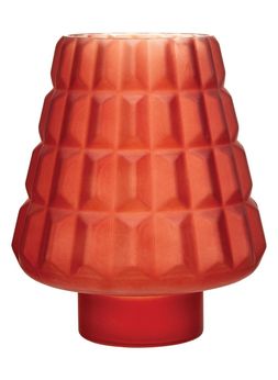70s red translucent textured vase &pound;9.99