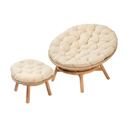 9. Homesense - 2-piece cushioned egg chair and stool - £299.99