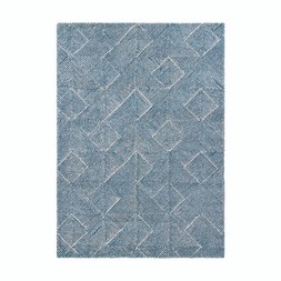 BEDROOM Blue & Grey Patterned Rug £129.99