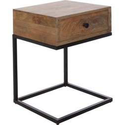 brown and black one drawer side table 79.99