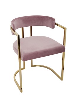 Gold and Blush Velvet Chair &pound;139.99