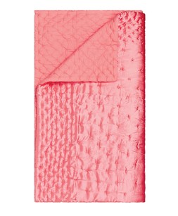 Heavy Petals Salmon Pink Satin Bed Quilt &pound;29.99