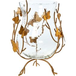 Clear and Gold Glass Murricane