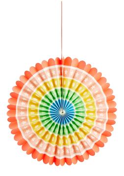 Homesense Colourful Christmas paper fan decorations &pound;4.99