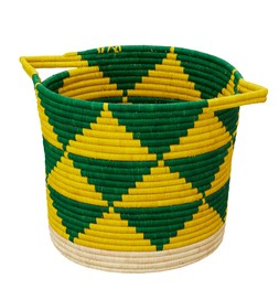 Homesense Colourful Christmas yellow green basket &pound;14.99