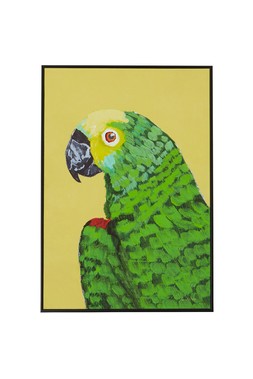 Homesense Colourful Christmas yellow green parrot wall art