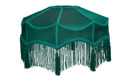 Homesense Cosy Christmas tassled green lampshade