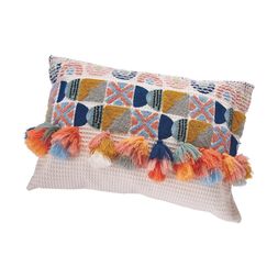 Homesense - Multicolour Tassels Cushion, &pound;24.99