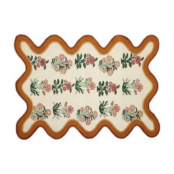 Homesense - Orange Floral Wavy Rug £99.99