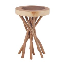 Homesense - Rustic Wood Side Table, &pound;49.99