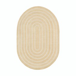 LIVING ROOM Cream Textured Oval Rug £149.99