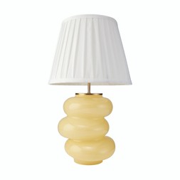 LIVING ROOM Yellow Table Lamp With White Shade £29.99