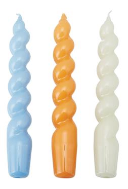opulent & cosy set of 6 spiral candles &pound;12.99 online