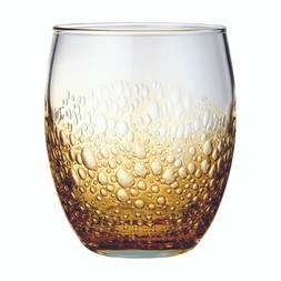 OUTDOOR amber bubbles Tumbler glass £2.99