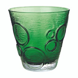 PARTY Green Circles Glass £2.99