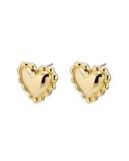 Brea Puffy Heart Stud Earrings