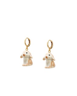 Beatrix Bunny Charm Drop Huggie Earrings €21.50