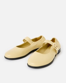 Butter Yellow Leather Mary Janes £80