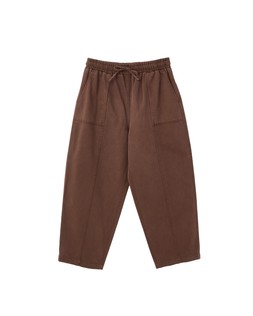 Chocolate Brown Denim Tie Waist Barrel Leg Jeans £70