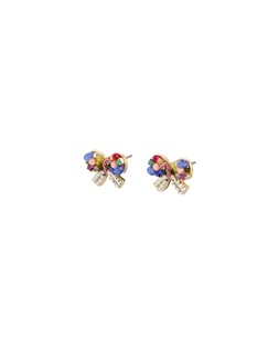 Eliana Beaded Cluster Mini Bow Stud Earrings £14.50