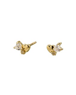 Estelle CZ Heart Cluster Gold Plated Stud Earrings £22.50 €31.50