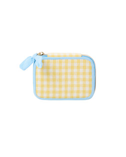 Gingham Yellow Travel Jewellery Box