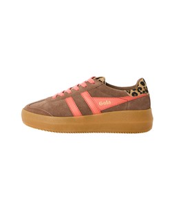 Gola x Oliver Bonas Exclusive Athena Brown & Coral Trainers