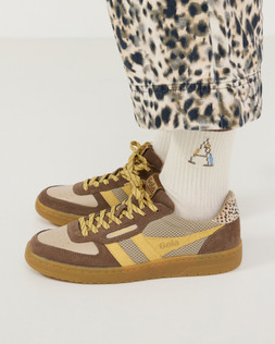 Gola x Oliver Bonas Exclusive Hawk Yellow & Brown Trainers