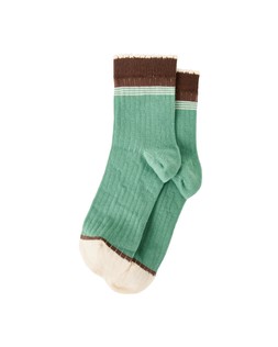 Green & Brown Striped Sporty Socks £8.50