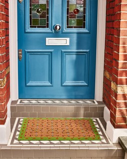 Green Tile Rectangular Doormat