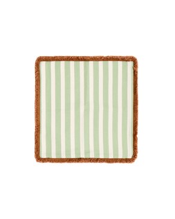 Issey Green & White Striped Cushion Cover 45x45cm