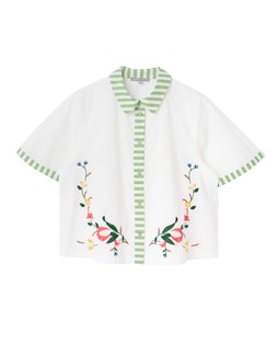 Ivory Stripe Collar Woven Shirt £65