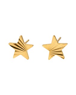 Novie Gold Tone Waterproof Etched Star Stud Earrings £18 €23.50