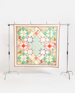 Patchwork Trellis Multicolour Cotton Quilt