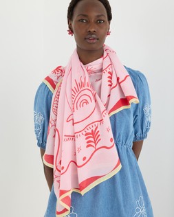 Pink & Red Island Life Large Square Scarf £26 €34