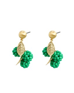 Poe Green Bead Cluster Drop Stud Earrings £16.50 €21.50